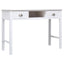 skrivebord 108x45x76 cm massivt kejsertræ hvid
