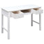 skrivebord 108x45x76 cm massivt kejsertræ hvid