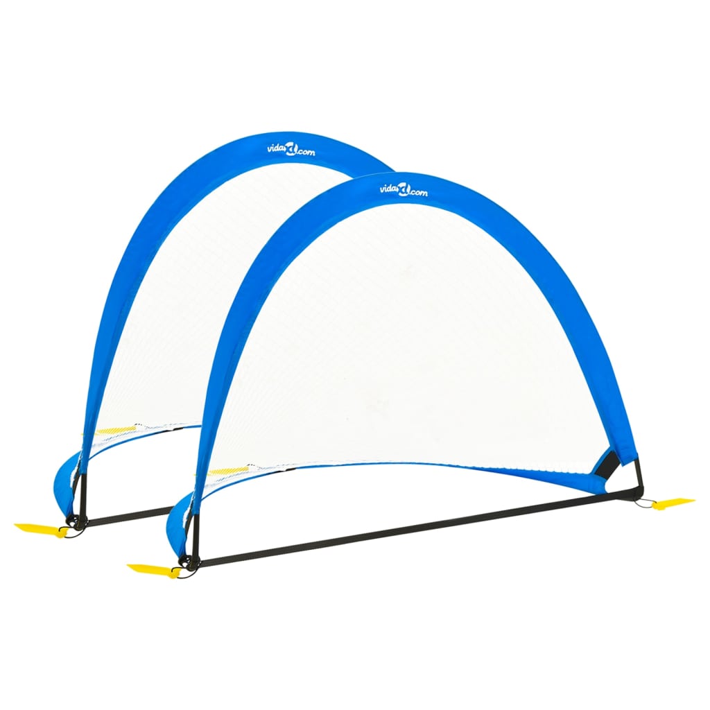 børnefodboldmål 2 stk. med opbevaringstaske 119x82x84,5 cm billede