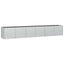 højbed 480x80x77 cm galvaniseret stål sølvfarvet