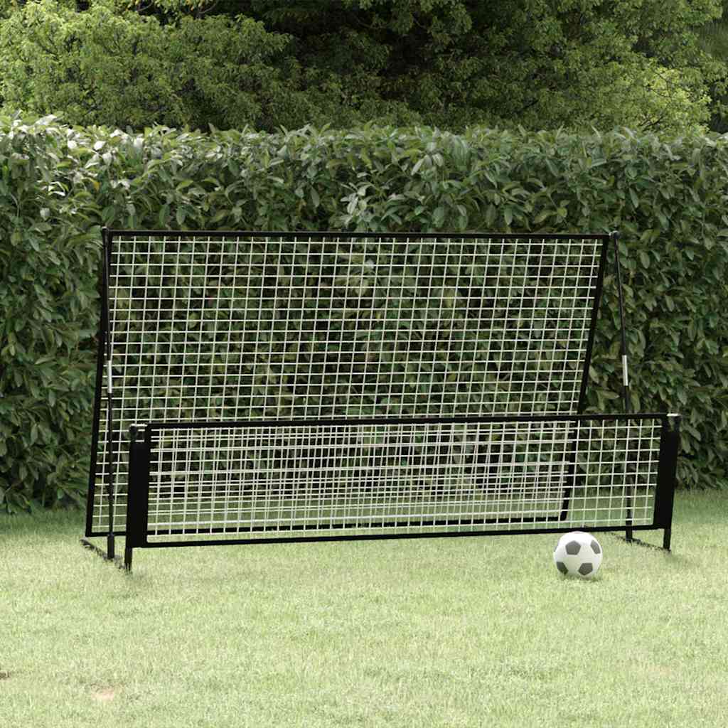 2-i-1 fodbold-rebounder 202x104x120 cm stål billede
