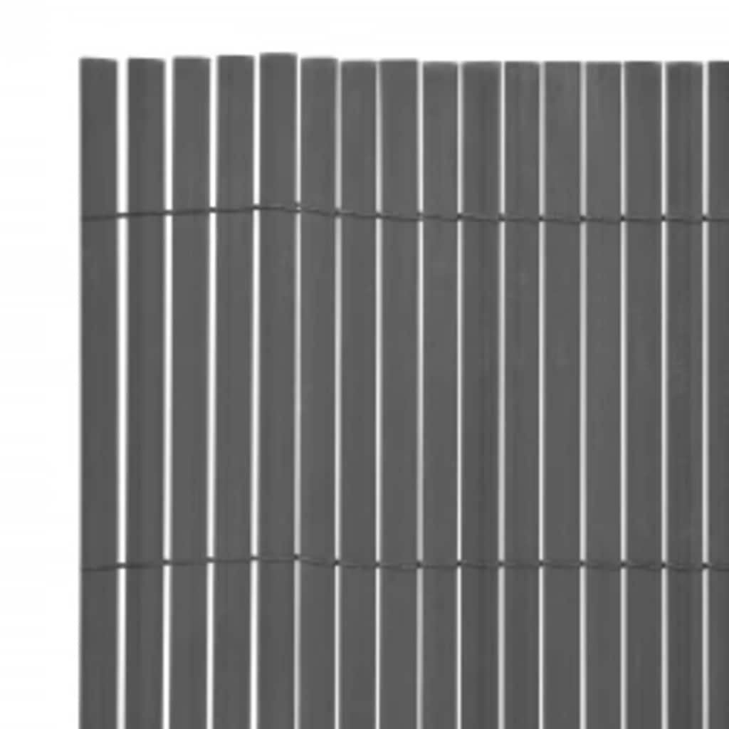 havehegn 110x400 cm dobbeltsidet grå