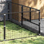 hundeløbegård 18 m² stål sort