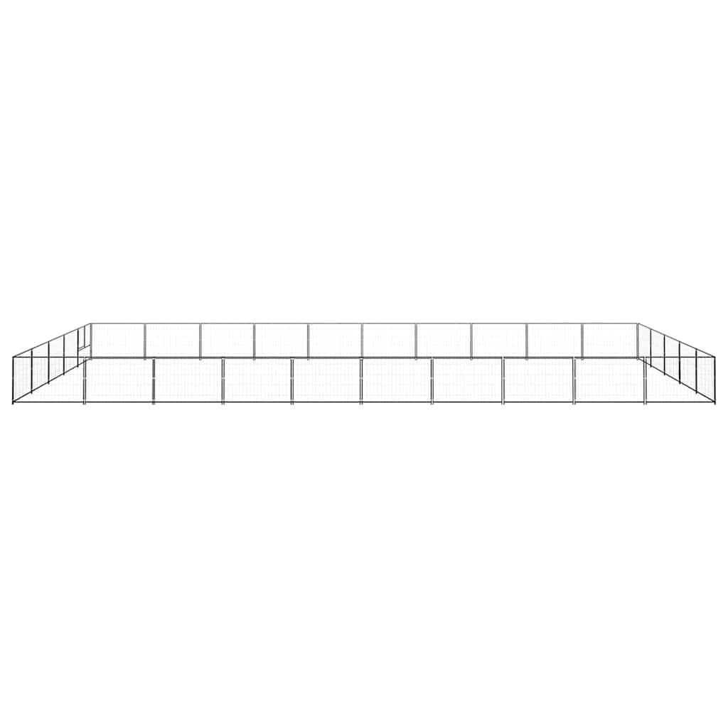 hundeløbegård 50 m² stål sort