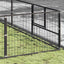 hundeløbegård 70 m² stål sort
