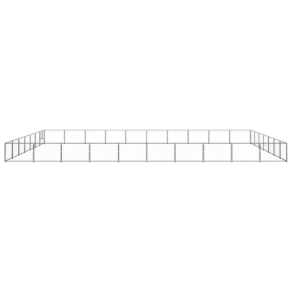 hundeløbegård 70 m² stål sort
