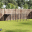 hundeløbegård 6,05 m² stål sort