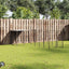 hundeløbegård 4,84 m² stål sort