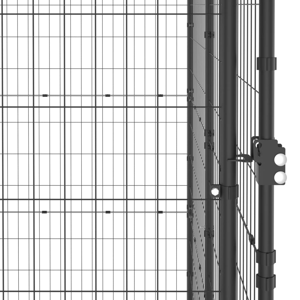 udendørs hundebur med tag 7,26 m² stål