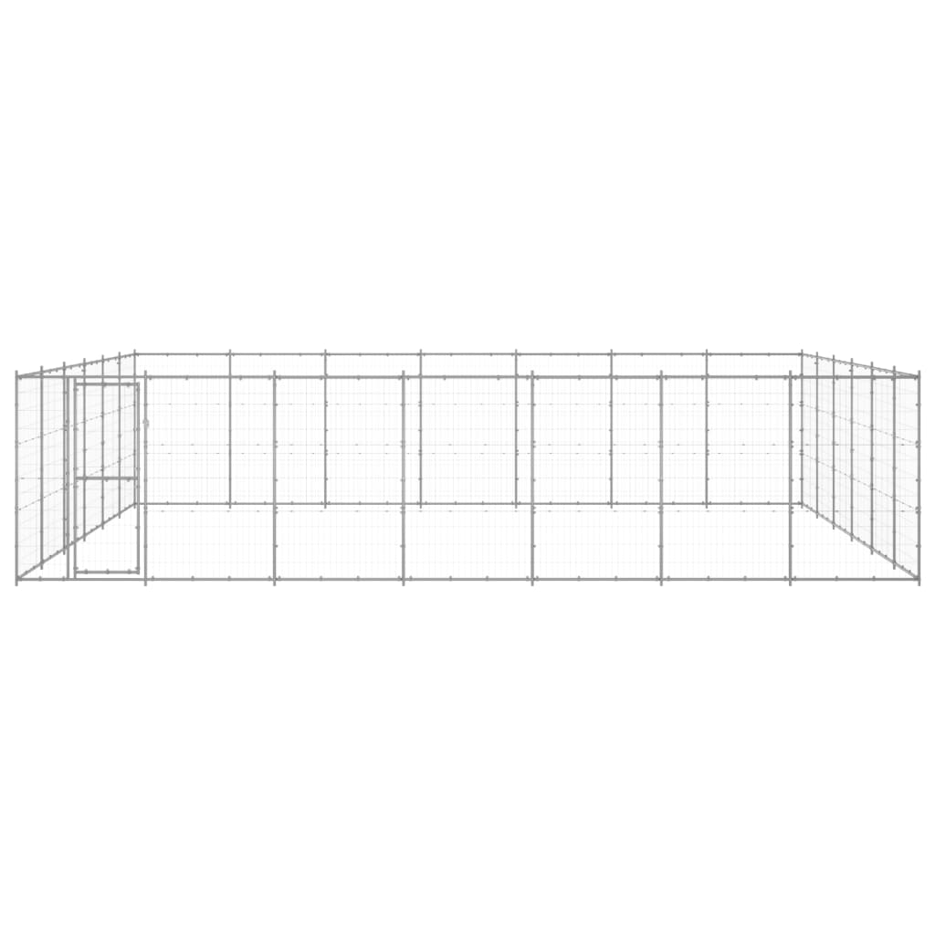 udendørs hundebur 50,82 m² galvaniseret stål