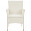 havestole med hynder 4 stk. polyrattan hvid