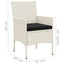 havestole med hynder 4 stk. polyrattan hvid