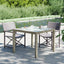 havebord 90x90x75 cm hærdet glas og polyrattan grå