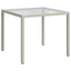 havebord 90x90x75 cm hærdet glas og polyrattan hvid