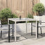 havebord 90x90x75 cm hærdet glas og polyrattan hvid