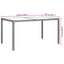 havebord 150x90x75 cm hærdet glas og polyrattan sort