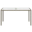 havebord 150x90x75 cm hærdet glas og polyrattan grå