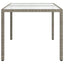 havebord 150x90x75 cm hærdet glas og polyrattan grå