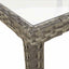 havebord 150x90x75 cm hærdet glas og polyrattan grå