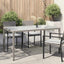 havebord 150x90x75 cm hærdet glas og polyrattan grå