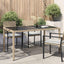 havebord 150x90x75 cm hærdet glas og polyrattan beige