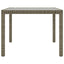 havebord 190x90x75 cm hærdet glas og polyrattan grå