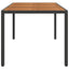 havebord 190x90x75 cm polyrattan og akacietræ sort
