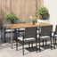 havebord 190x90x75 cm polyrattan og akacietræ grå