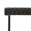 havebord 109x107x74 cm polyrattan og glas sort