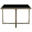 havebord 109x107x74 cm polyrattan og glas grå