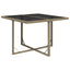 havebord 109x107x74 cm polyrattan og glas beige