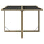 havebord 109x107x74 cm polyrattan og glas beige