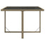 havebord 109x107x74 cm polyrattan og glas beige