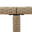 havebord 109x107x74 cm polyrattan og glas beige