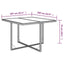 havebord 109x107x74 cm polyrattan og glas beige