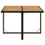 havebord 109x107x74 cm polyrattan og massivt akacietræ sort
