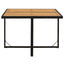 havebord 109x107x74 cm polyrattan og massivt akacietræ sort