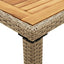 havebord 123x60x74 cm polyrattan og massivt akacietræ beige