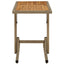 havebord massivt akacietræ og polyrattan beige