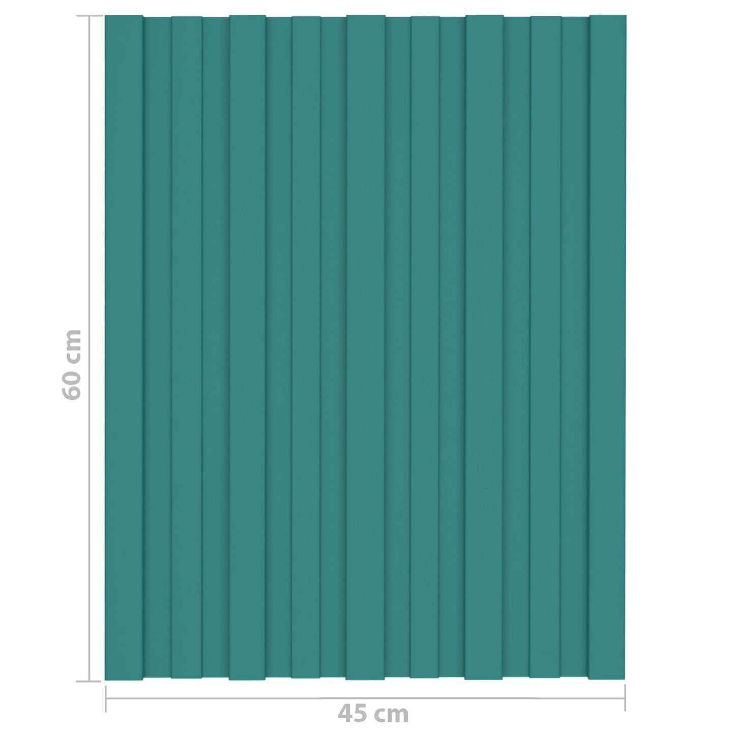Tagpanel 12 pcs Grøn 60 x 45 cm Galvaniseret stål