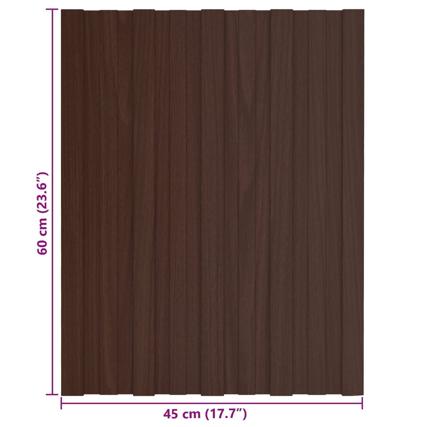 Tagpanel 12 pcs Brun 60 x 45 cm Galvaniseret stål
