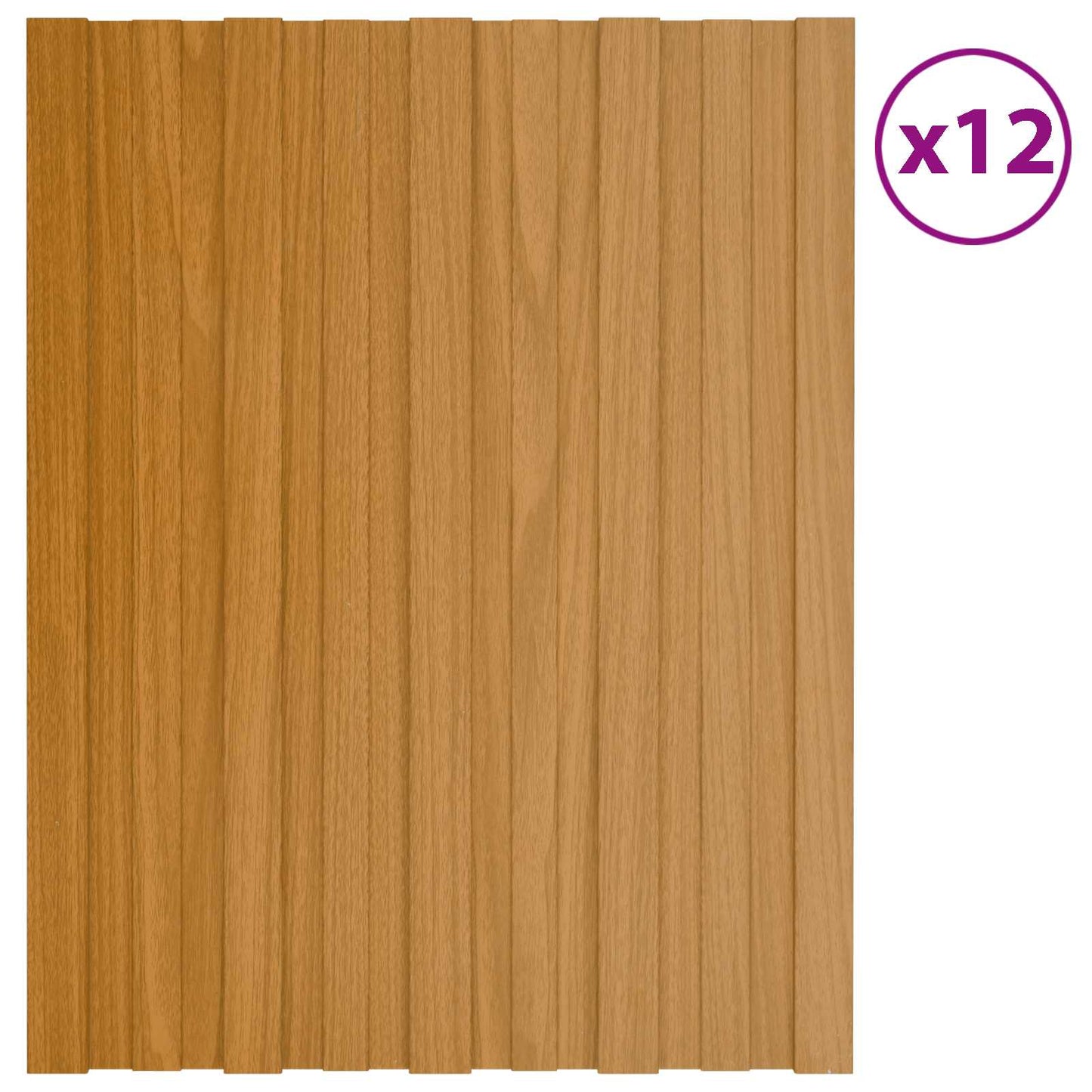 Tagpanel 12 pcs Naturfarvet 60 x 45 cm Galvaniseret stål