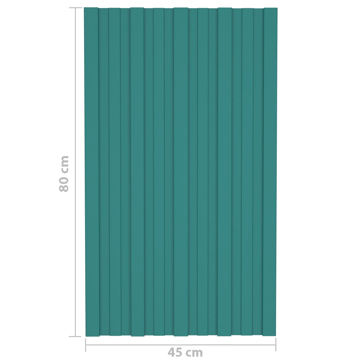 Tagpanel 36 pcs Grøn 80 x 45 cm Galvaniseret stål