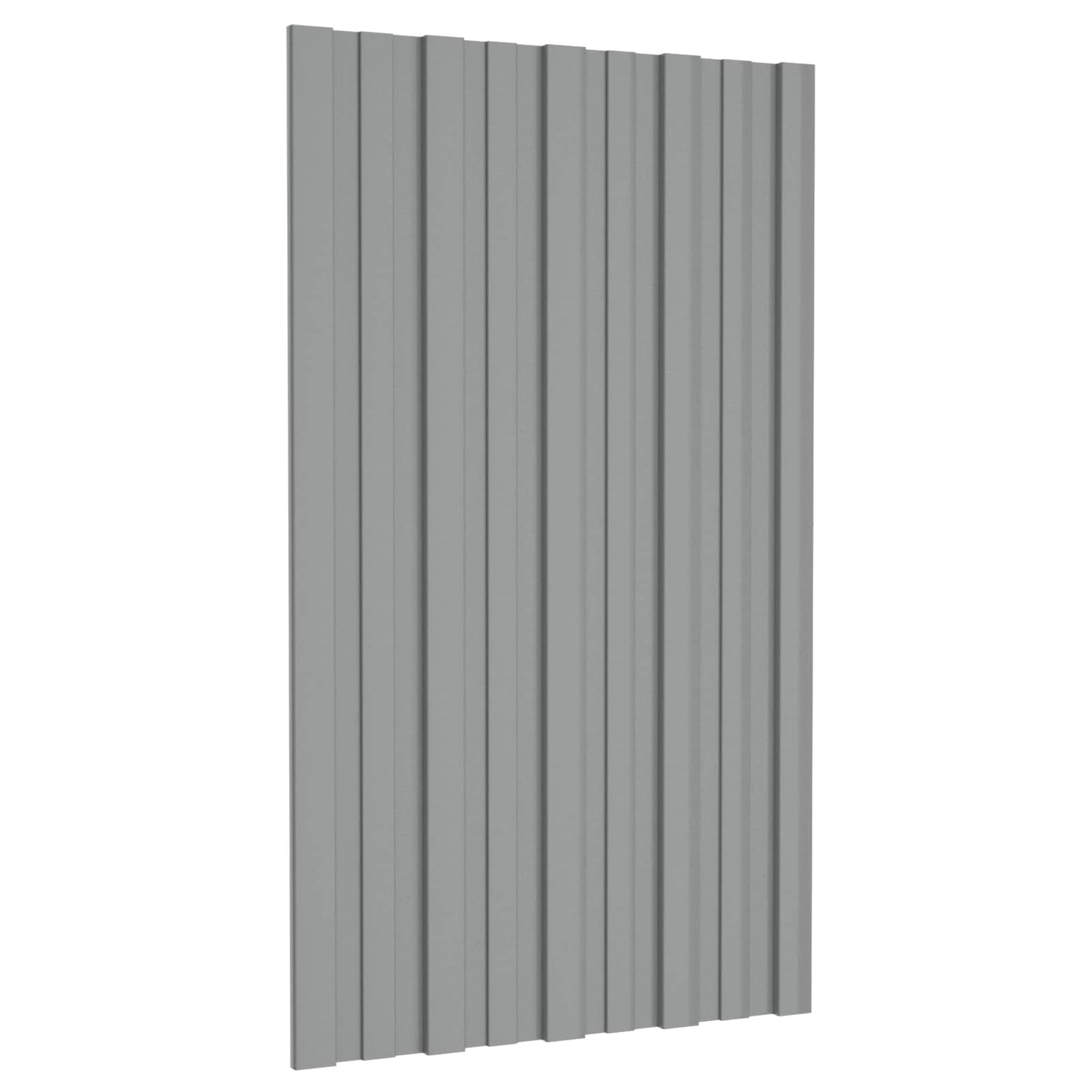 Tagpanel 12 pcs Grå 80 x 45 cm Galvaniseret stål