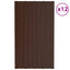 Tagpanel 12 pcs Brun 80 x 45 cm Galvaniseret stål