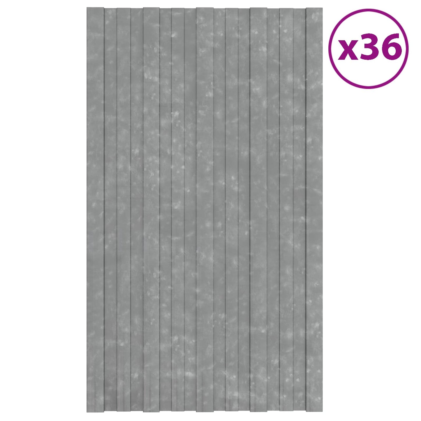 Tagpanel 36 pcs Sølv 80 x 45 cm Galvaniseret stål