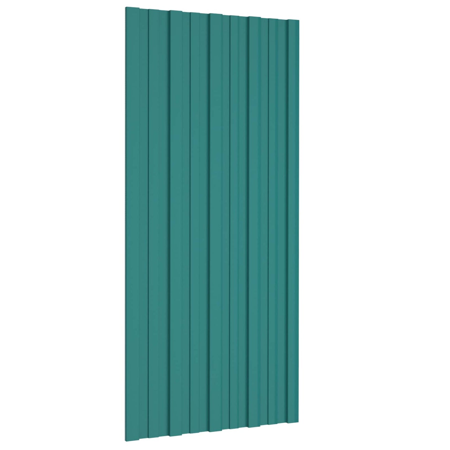 Tagpanel 12 pcs Grøn 100 x 45 cm Galvaniseret stål