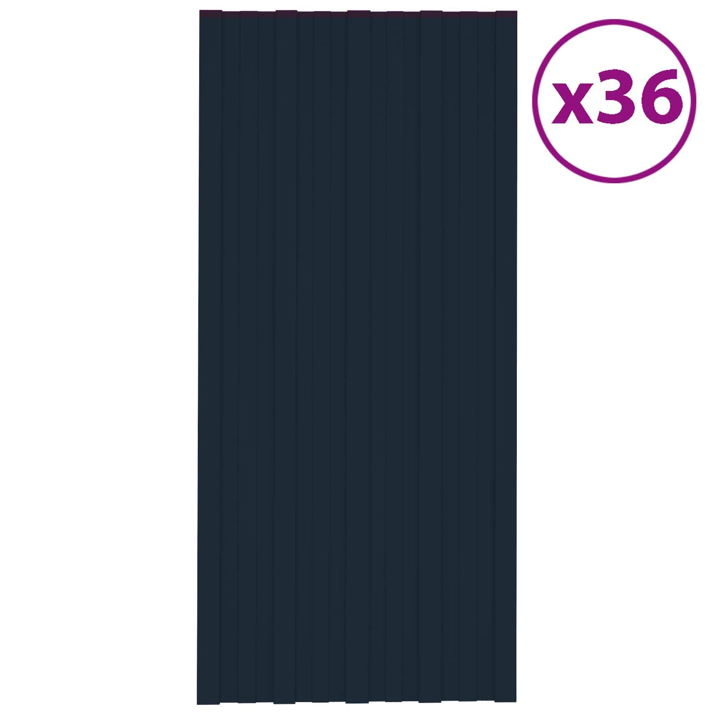 Tagpanel 36 pcs Antracit 100 x 45 cm Galvaniseret stål