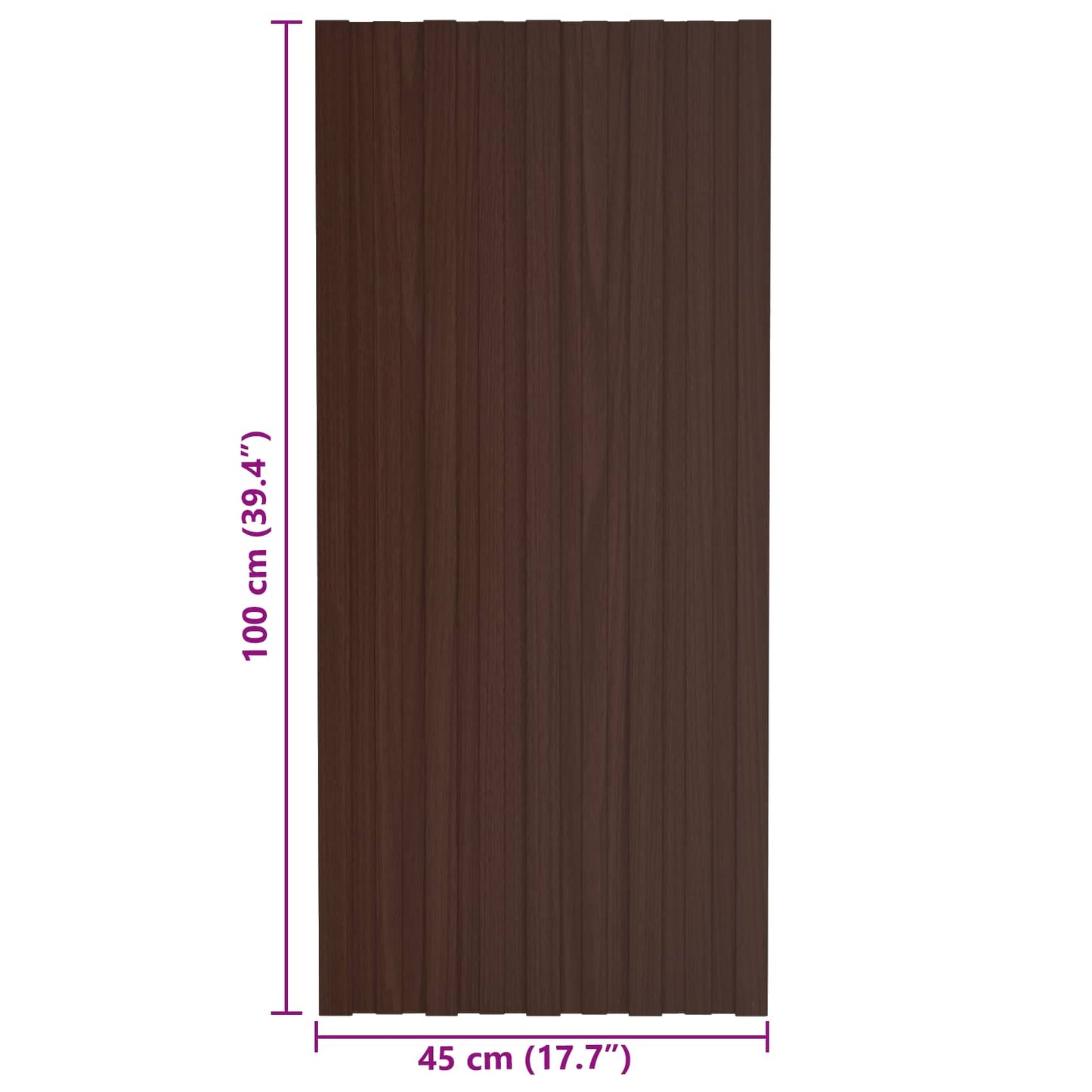 Tagpanel 36 pcs Brun 100 x 45 cm Galvaniseret stål
