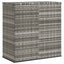 hyndeboks 100x49x103,5 cm polyrattan grå